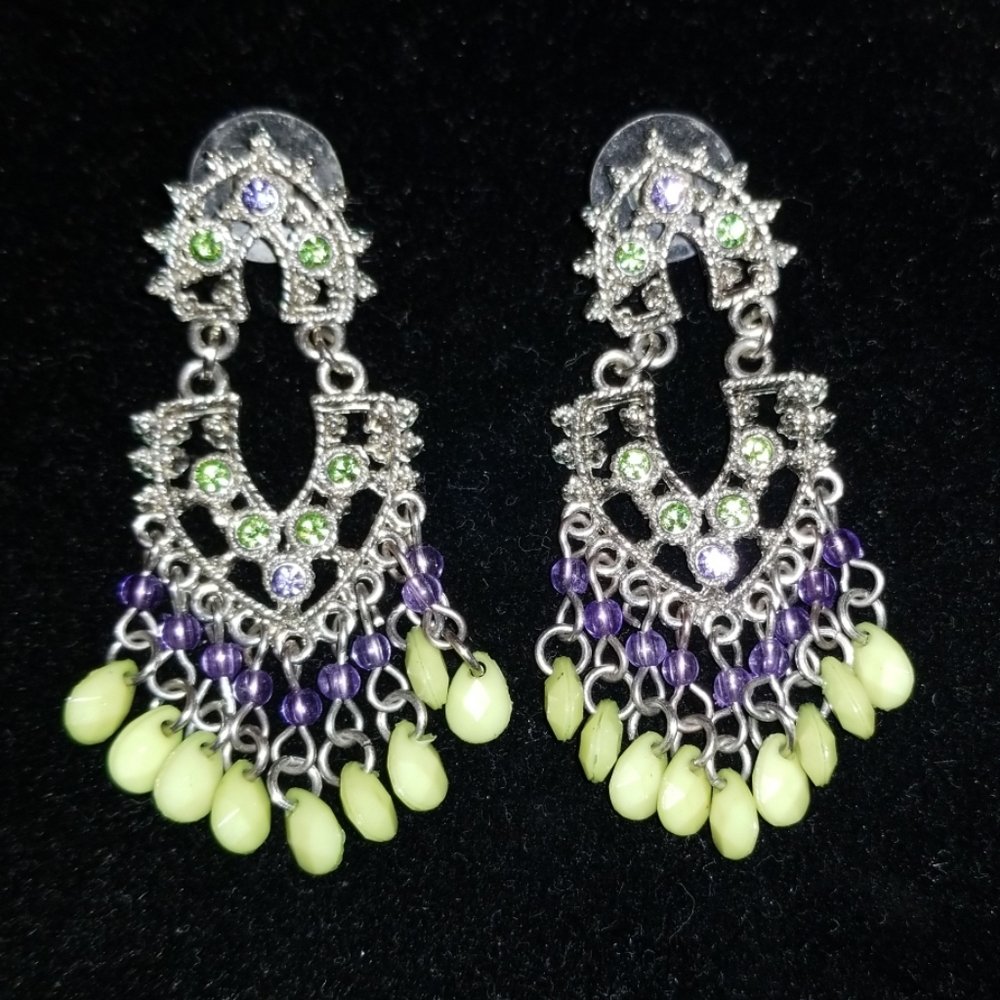 Stunning Statement Earrings Pierced - image 1